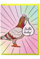 Boss Dotty Card - Baby: Hello Baby Pigeon