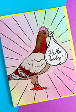 Boss Dotty Card - Baby: Hello Baby Pigeon
