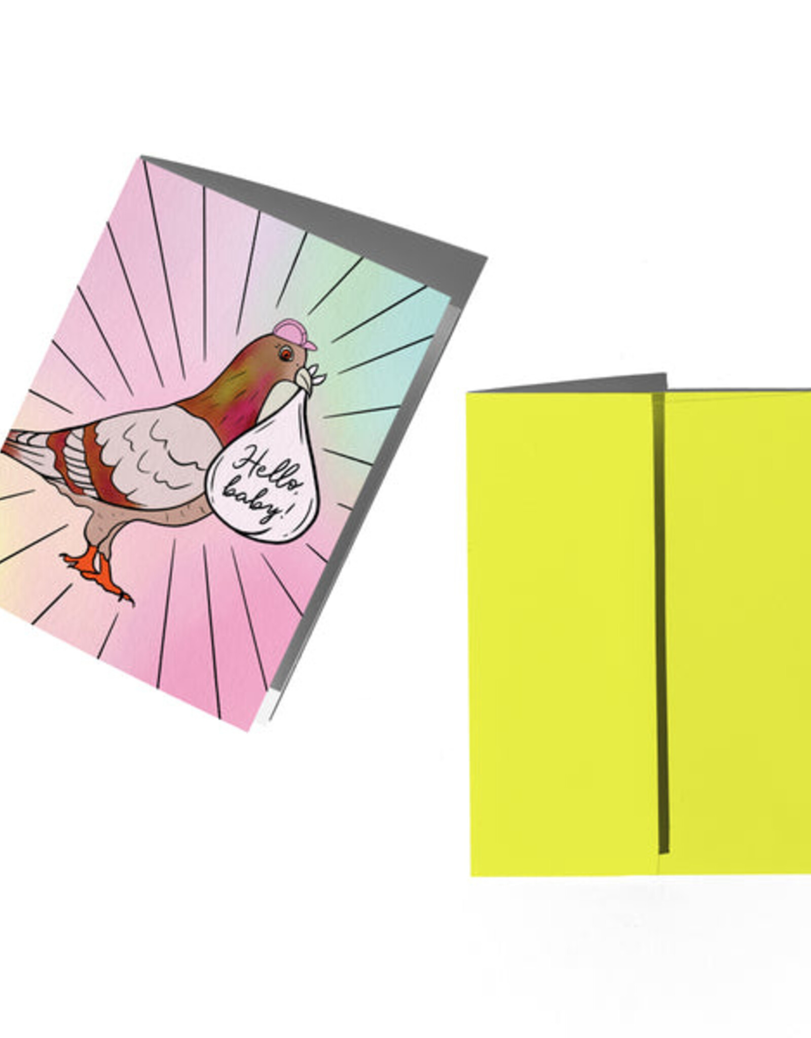 Boss Dotty Card - Baby: Hello Baby Pigeon