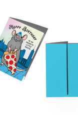 Boss Dotty Card - Birthday: Little Rascal Pizza Rat