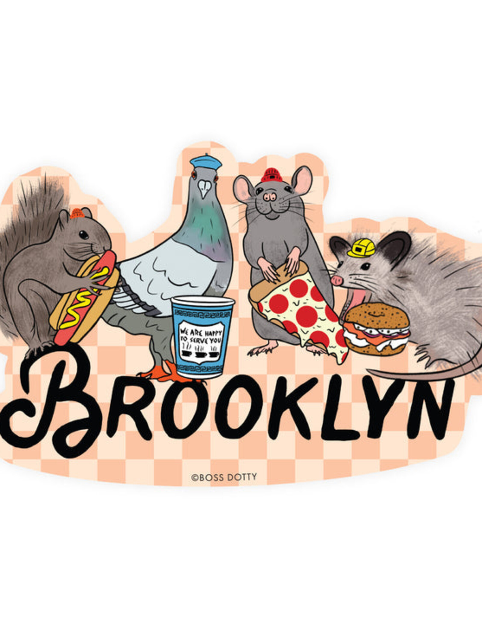 Boss Dotty Sticker - Brooklyn Animals