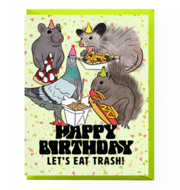 Boss Dotty Card - Birthday: Trash Animals