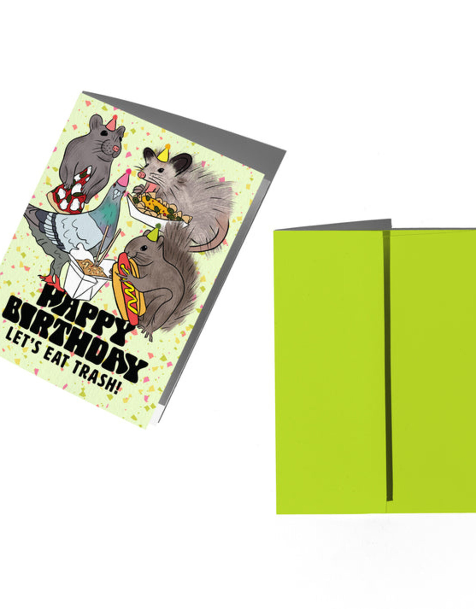 Boss Dotty Card - Birthday: Trash Animals