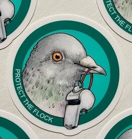 Diana Teeter Art Sticker - Pigeon Protect the Flock ICE Whistle