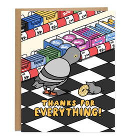 Tiffbits Card - Thank You: Thanks For Everything Pigeon & Rat NYC