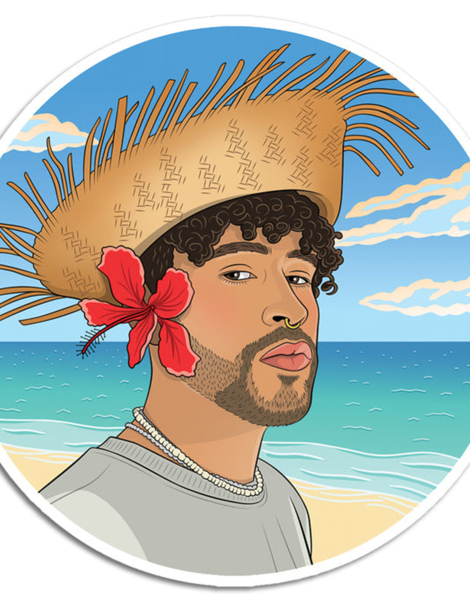 The Found Sticker - Bad Bunny Beach