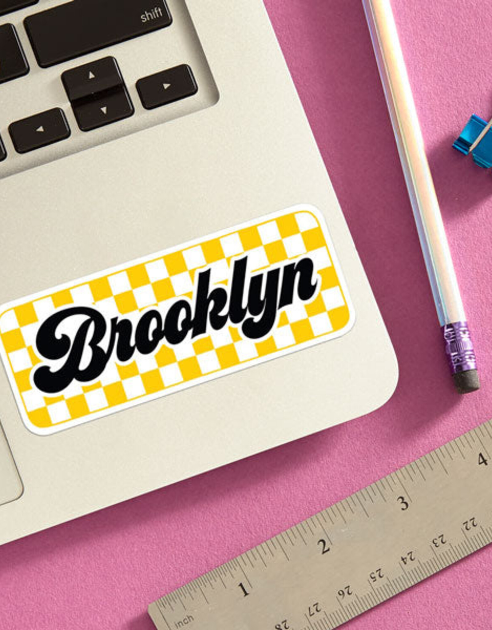 The Found Sticker - Brooklyn Checkered