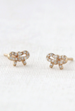 Kris Nations Earrings - Stud: Kris Bow with Crystals