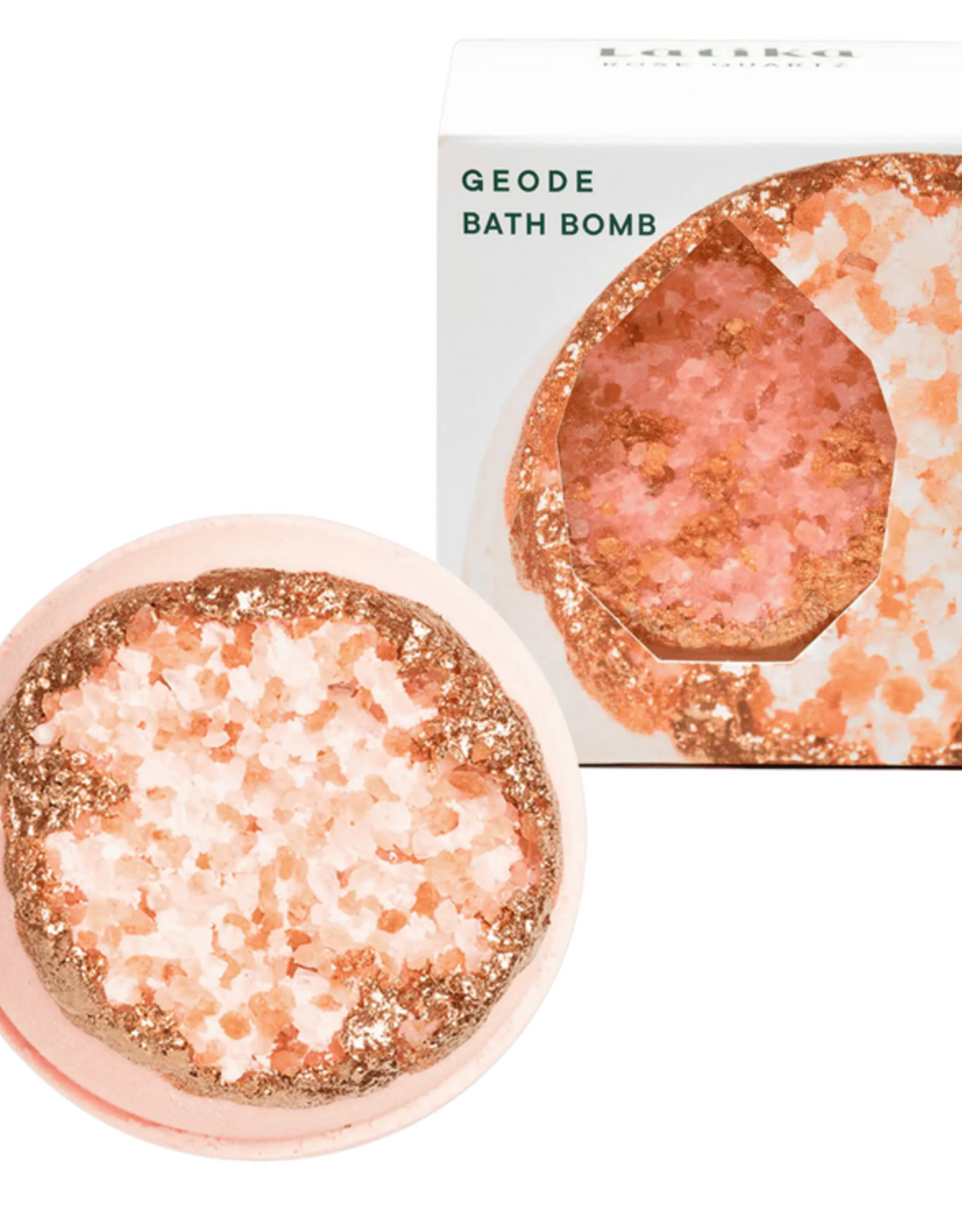 Latika Beauty Bath Bomb - Rose Quartz Geode