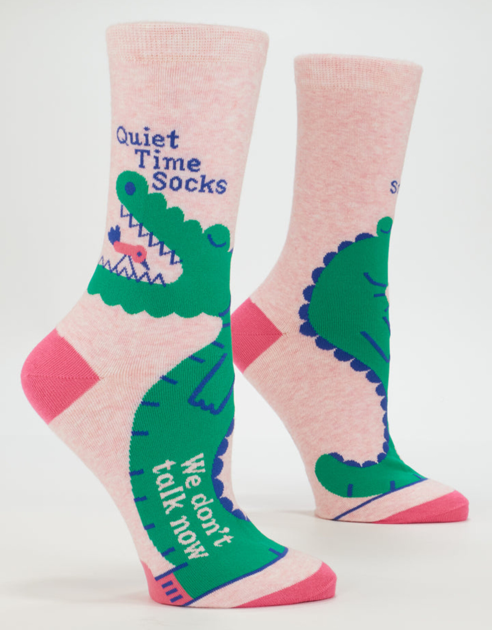 Blue Q Socks - Women's Crew: Quiet TIme