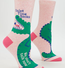 Blue Q Socks - Women's Crew: Quiet TIme