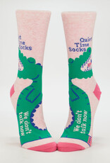 Blue Q Socks - Women's Crew: Quiet TIme