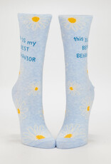 Blue Q Socks - Women's Crew: My Best Behavior