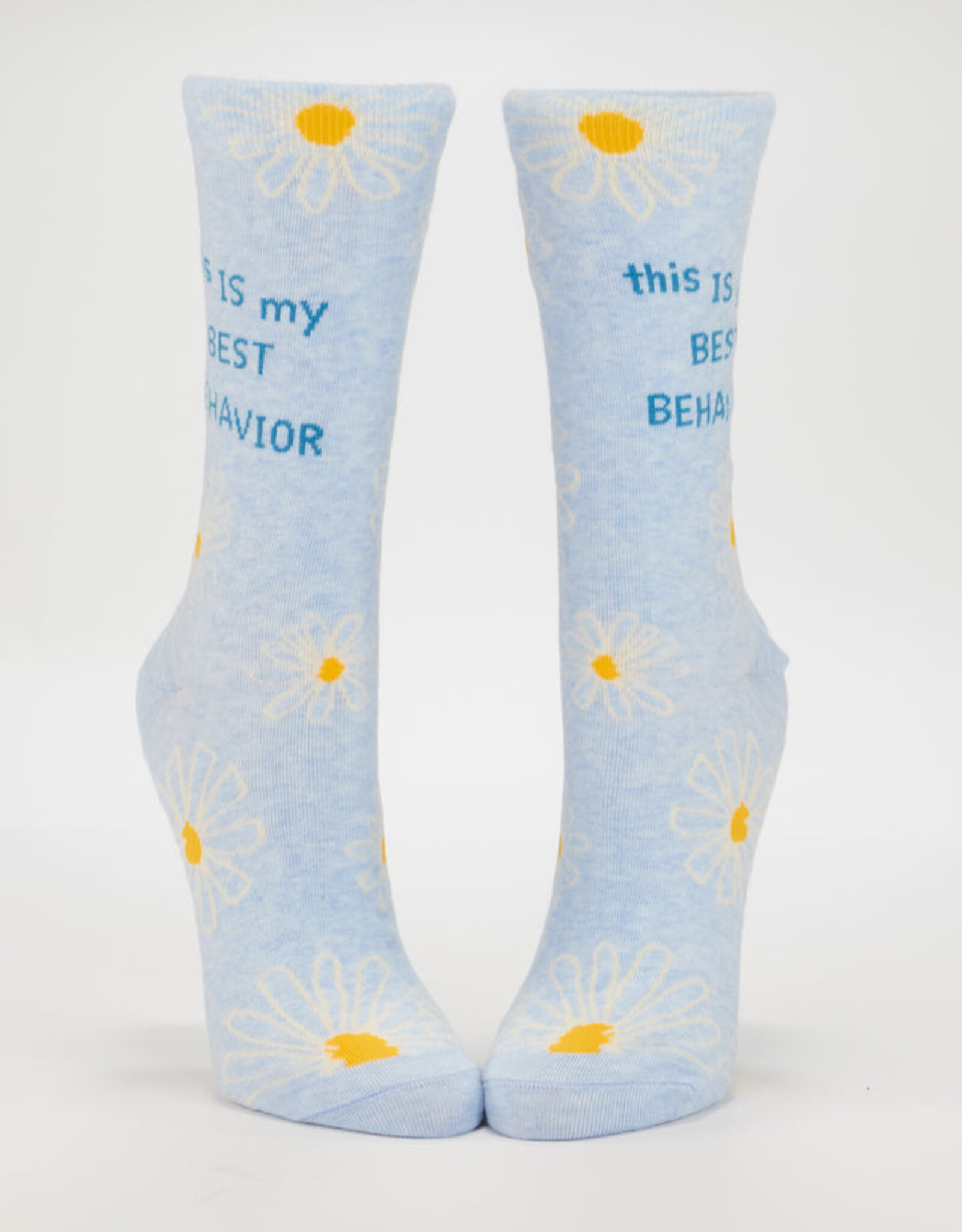 Blue Q Socks - Women's Crew: My Best Behavior