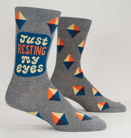 Blue Q Socks - Men's Crew: Resting My Eyes