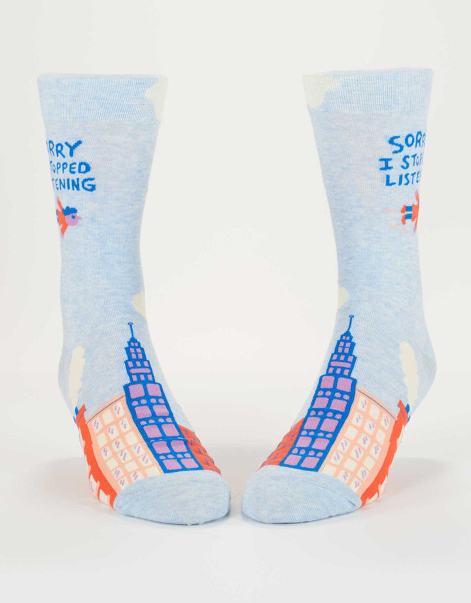 Blue Q Socks - Men's Crew: I Stopped Listening