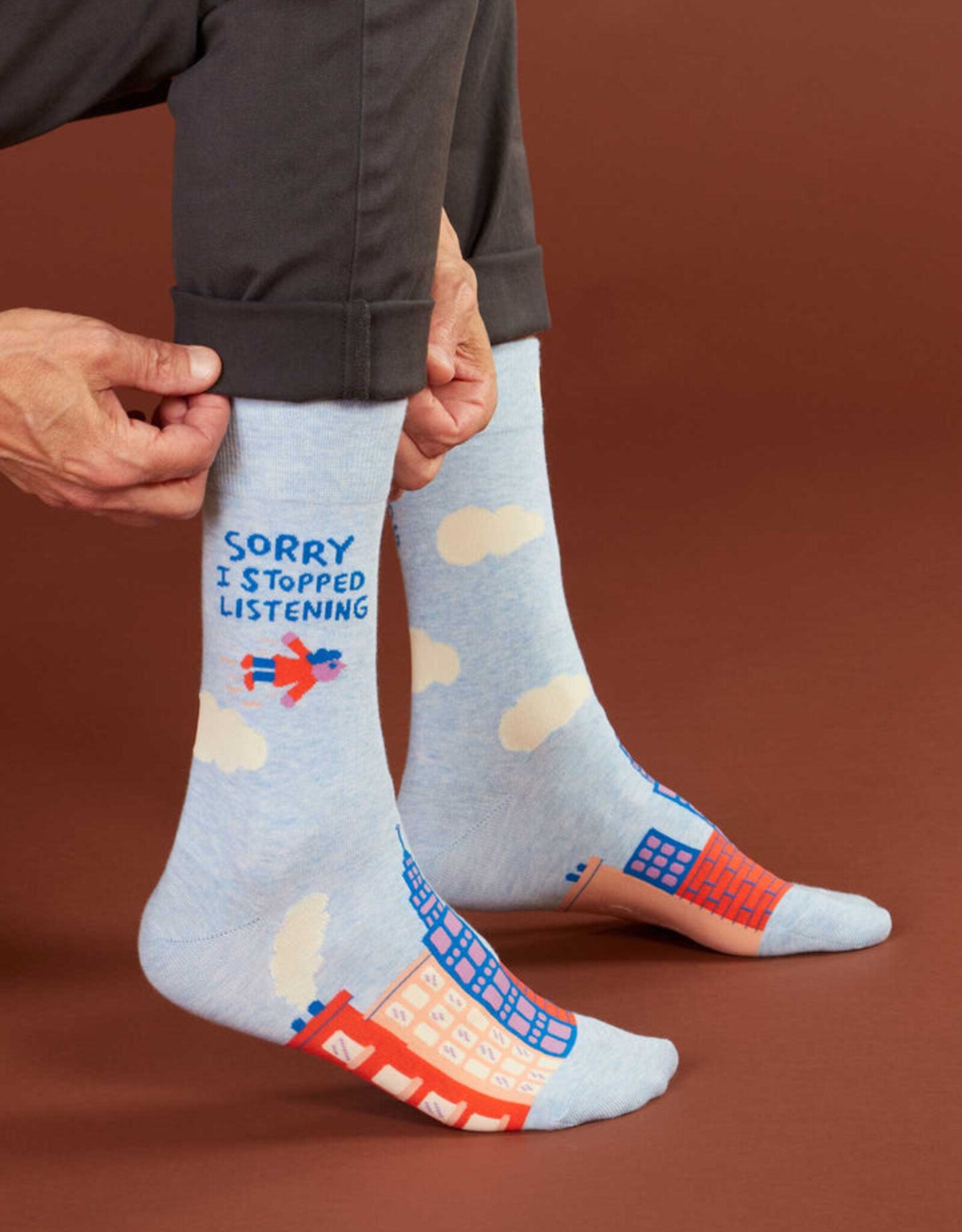 Blue Q Socks - Men's Crew: I Stopped Listening