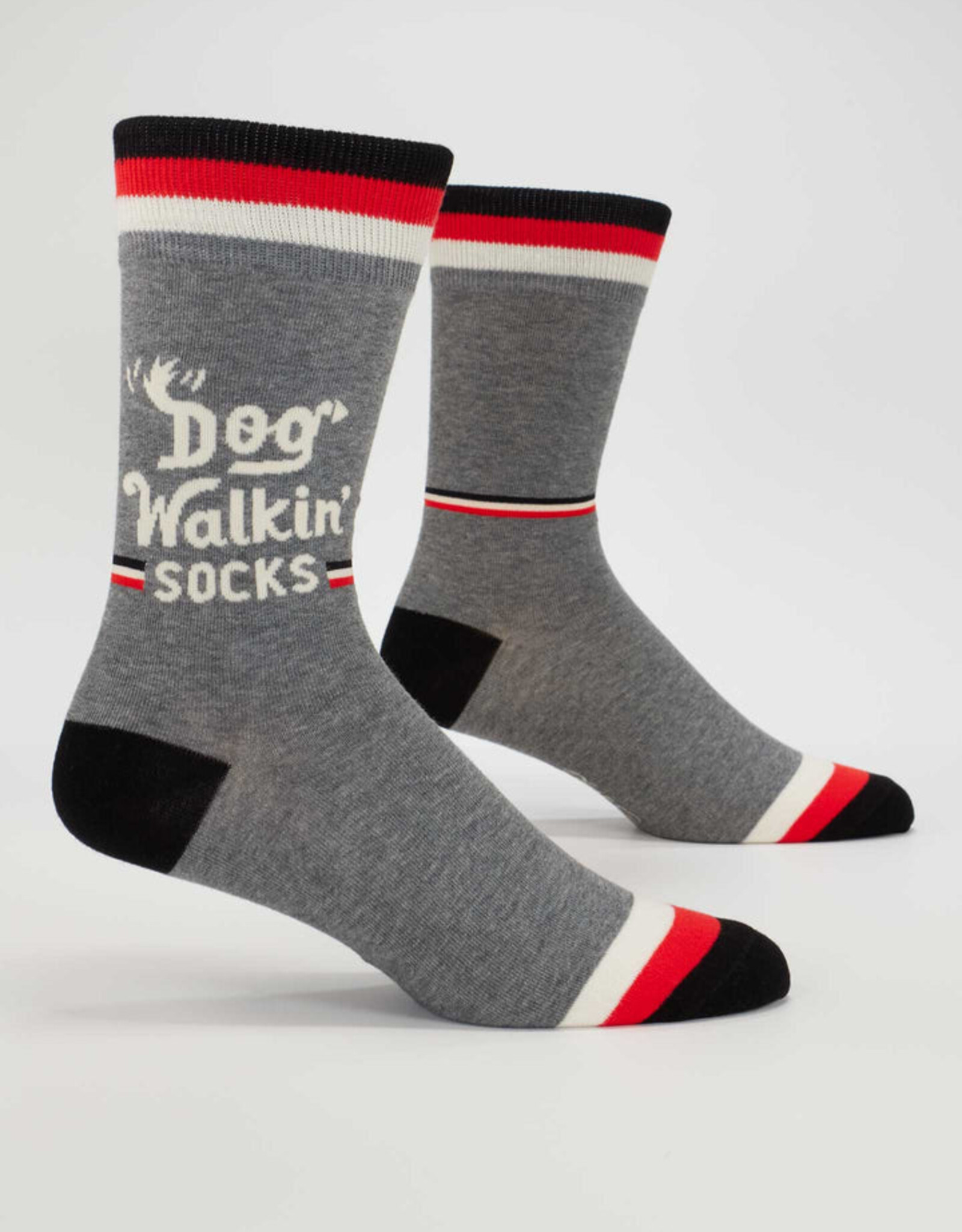 Blue Q Socks - Men's Crew: Dog Walkin'
