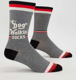Blue Q Socks - Men's Crew: Dog Walkin'