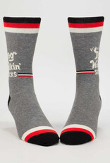 Blue Q Socks - Men's Crew: Dog Walkin'