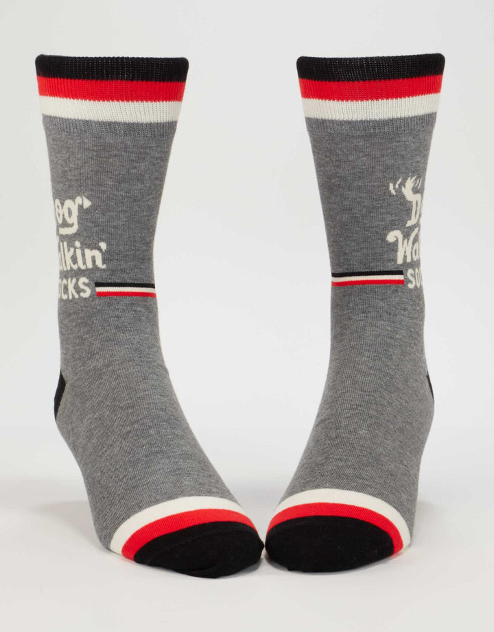 Blue Q Socks - Men's Crew: Dog Walkin'