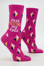 Blue Q Socks - Women's Crew: Resting My Eyes