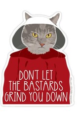 Modern Printed Matter Sticker - Bastards Grind you Down Cat