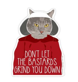 Modern Printed Matter Sticker - Bastards Grind you Down Cat