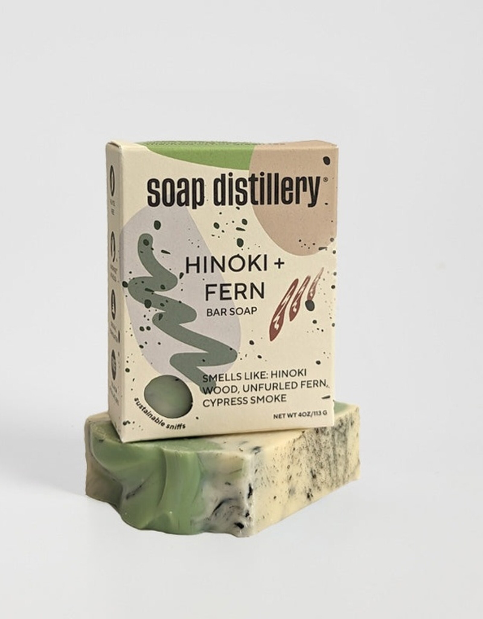 Soap Distillery Bar Soap - Distillery: Hinoki and Fern