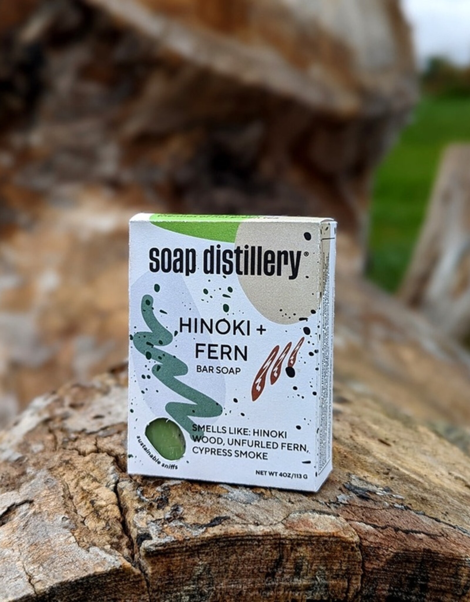 Soap Distillery Bar Soap - Distillery: Hinoki and Fern
