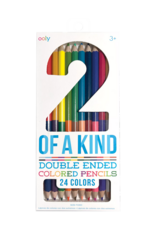 Ooly DBA International Arrivals 2 Of A Kind Double Ended Colored Pencils - 24 Colors