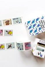 Calliope Pencil Factory Washi Tape - Shark Stamp Washi