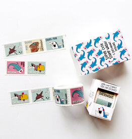 Calliope Pencil Factory Washi Tape - Shark Stamp Washi