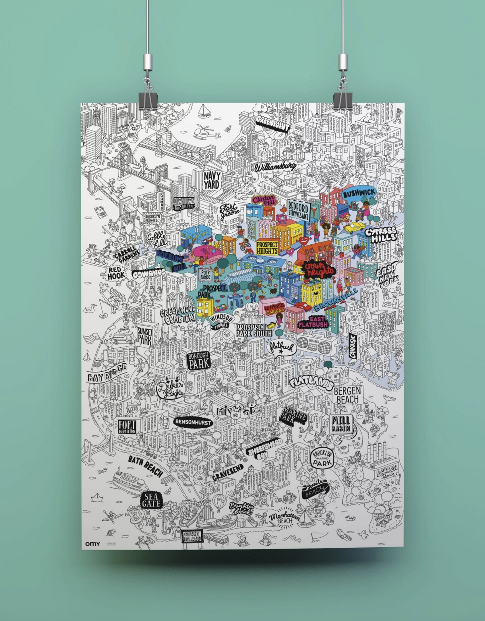 OMY Coloring Poster - Giant Brooklyn