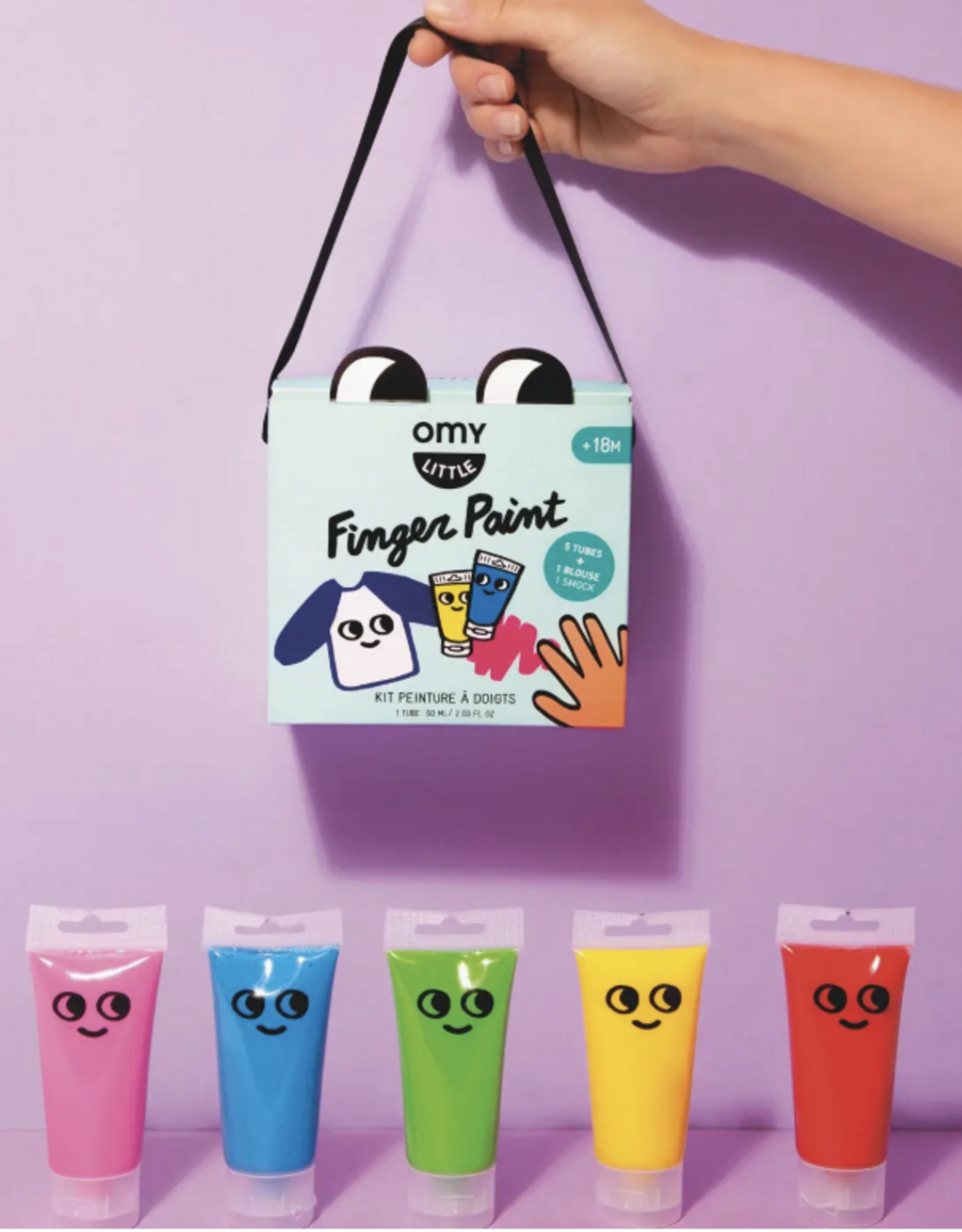 OMY Finger Paints - Art Kit with Shirt