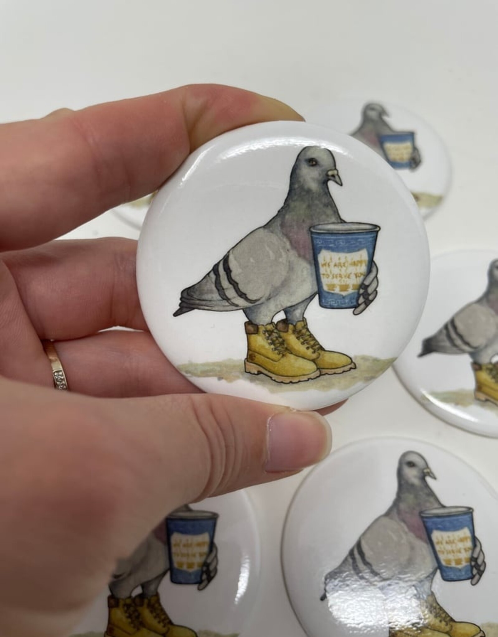 Diana Teeter Art Magnet - Pigeon In Boots