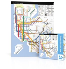 New York Puzzle Company Puzzle - Mini 100pc: MTA Subway Map