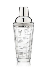 True Cocktail Shaker - 7 Recipe Glass & Stainless Steel