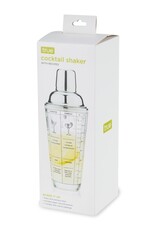 True Cocktail Shaker - 7 Recipe Glass & Stainless Steel