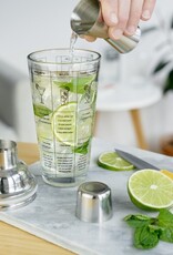 True Cocktail Shaker - 7 Recipe Glass & Stainless Steel
