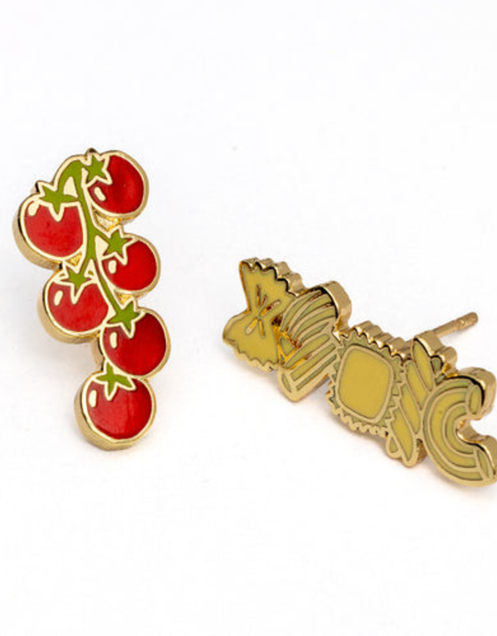 Yellow Owl Workshop Earring - Stud: Tomatoes & Pasta