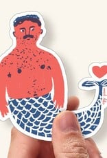 Egg Press Manufacturing Sticker - Hairy Merman