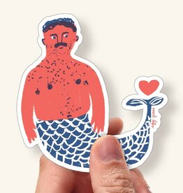 Egg Press Manufacturing Sticker - Hairy Merman
