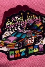 Ash & Chess Sticker - On My Way to the Gay Bar