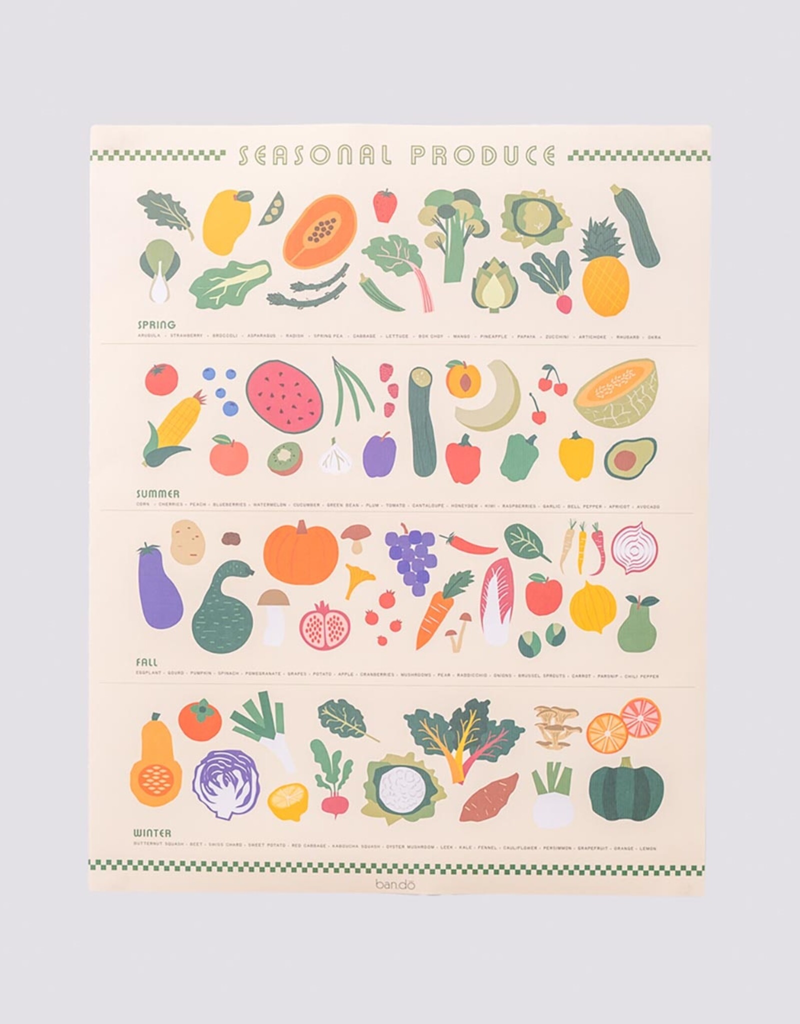 ban.do Poster - Seasonal Produce Calendar