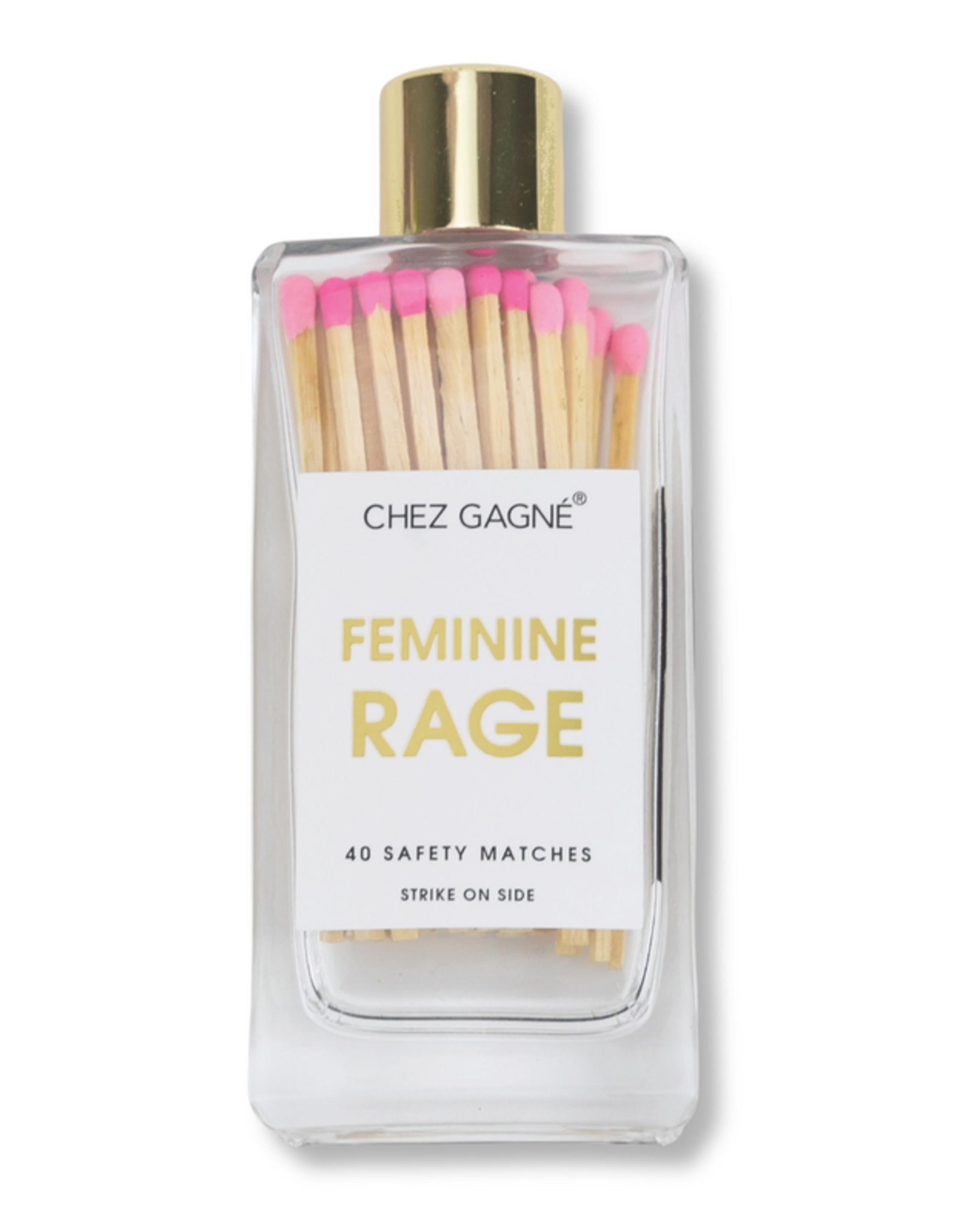 Chez Gagné Glass Bottle Matches - Feminine Rage