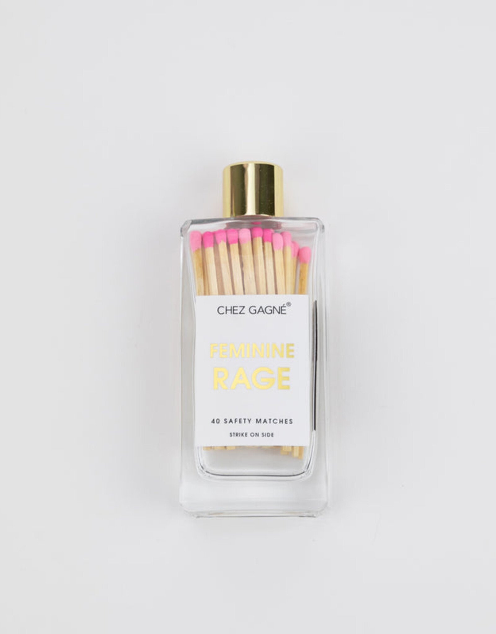 Chez Gagné Glass Bottle Matches - Feminine Rage