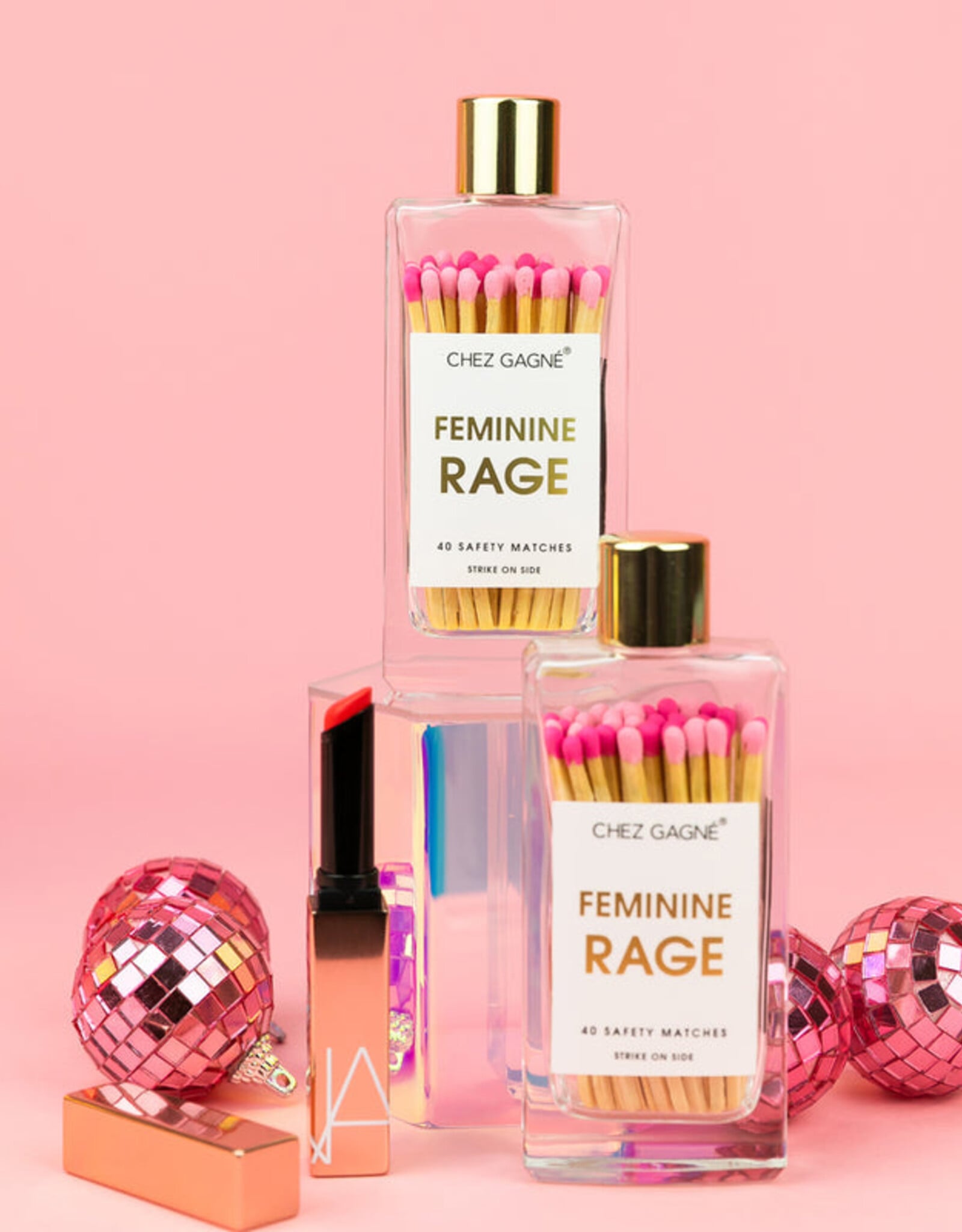 Chez Gagné Glass Bottle Matches - Feminine Rage