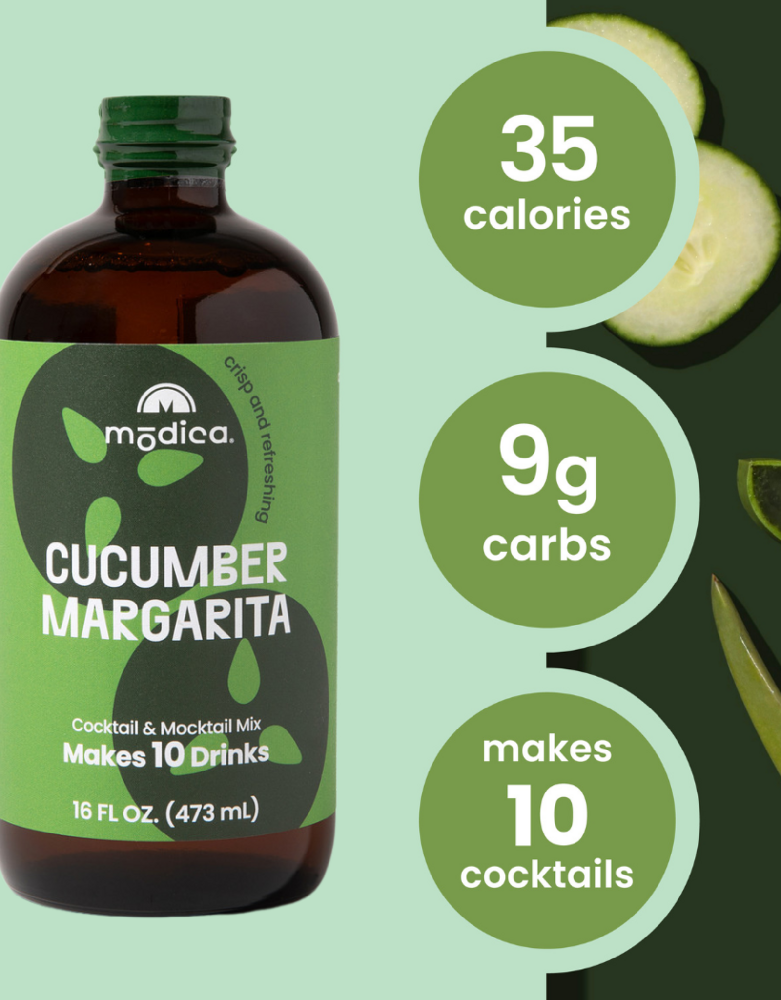 Modica Cocktail & Mocktail Mixer - Cucumber Margarita