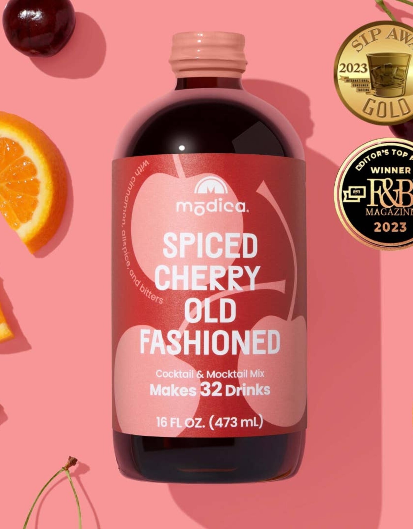 Modica Cocktail & Mocktail Mixer - Spiced Cherry Old Fashioned